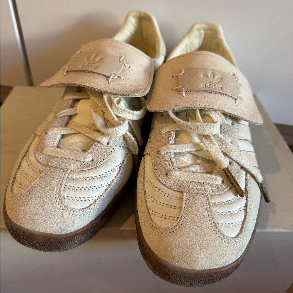 Adidas x Foot Industry Gazelle sneakers in cream & pink #gazelle